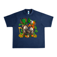 Navy st patricks donkeys with  shamrocks Urban Heavy Tee - AdoDesignShop