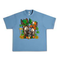 Pebble Blue st patricks donkeys with  shamrocks Urban Heavy Tee - AdoDesignShop