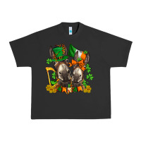 Pigment Black st patricks donkeys with  shamrocks Urban Heavy Tee - AdoDesignShop
