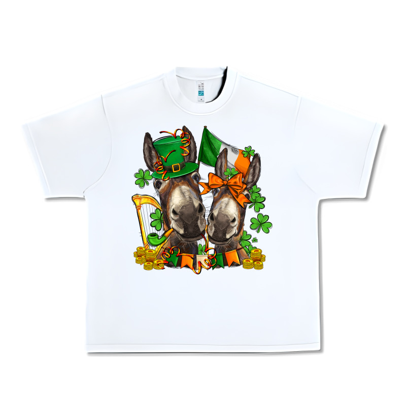 St Patricks Donkeys With  Shamrocks Urban Heavy Tee by AdoDesignShop | Teevron