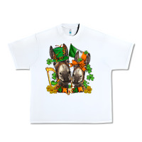 White st patricks donkeys with  shamrocks Urban Heavy Tee - AdoDesignShop