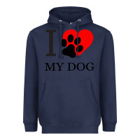 Navy I My Dog Heavyweight Hoodie - Bettercallsaul