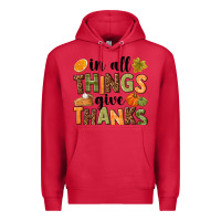 Cardinal In all things give thanks Premium Hoodie - NancyCooperArtShop