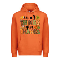 Carrot In all things give thanks Premium Hoodie - NancyCooperArtShop