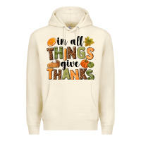 Sandshell In all things give thanks Premium Hoodie - NancyCooperArtShop
