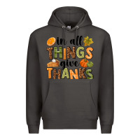 Smoke In all things give thanks Premium Hoodie - NancyCooperArtShop