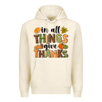 Tofu In all things give thanks Premium Hoodie - NancyCooperArtShop