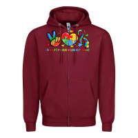 Burgundy accept love understand Zipper Hoodie - LillyAllenDesigns