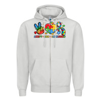Dove Grey accept love understand Zipper Hoodie - LillyAllenDesigns