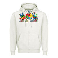 Oatmeal Heather accept love understand Zipper Hoodie - LillyAllenDesigns