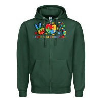 Sports Green accept love understand Zipper Hoodie - LillyAllenDesigns