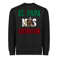 Black El Papa Mas Chingon Mexican Flag Heavyweight Sweatshirt - Jasminsmagicworld