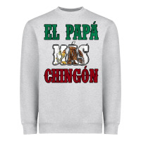 El Papa Mas Chingon Mexican Flag Heavyweight Sweatshirt | Teevron