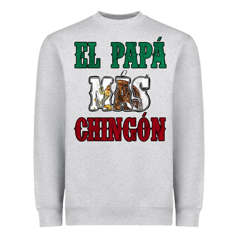 El Papa Mas Chingon Mexican Flag Heavyweight Sweatshirt by Jasminsmagicworld | Teevron