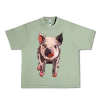 Oil Green pig Urban Heavy Tee - BarkalooDesign