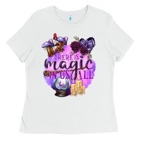 White There Is Magic In Us All Ladies Tee - texasbilliewilder