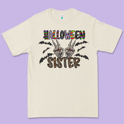 Halloween Sister Premium Tee Designed By Cowhidedigitalart