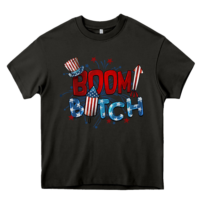 Boom Bitch 4th Of July Heavy Core Tee by BarkalooDesign | Teevron