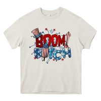 Cream boom bitch 4th of july Heavy Core Tee - BarkalooDesign