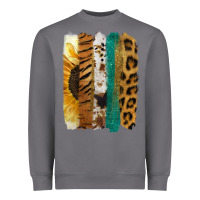 Storm Leopard Sunflower Brush Strokes Heavyweight Sweatshirt - Jasminsmagicworld