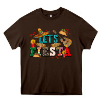 Chocolate Brown Let's fiesta Heavy Core Tee - CTS Tumbler Store