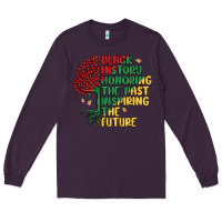 Plum black history honoring the past inspiring the futu Long Sleeve Tee - MaliasSmallBusiness