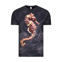 Cloud Black pink seahorse Vintage Tee - LillyAllenDesigns