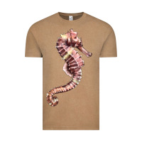 Vintage Coffee pink seahorse Vintage Tee - LillyAllenDesigns