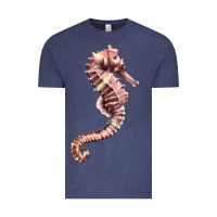 Vintage Denim pink seahorse Vintage Tee - LillyAllenDesigns