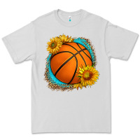 Dove Grey western basketball with sunflower Premium Tee - HRA Design Shop