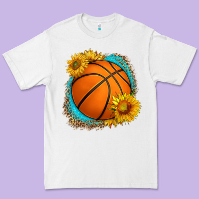 Western Basketball With Sunflower Premium Tee Designed By Hra Design Shop