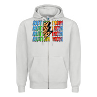 Dove Grey autism mom lightning bolt Zipper Hoodie - LillyAllenDesigns