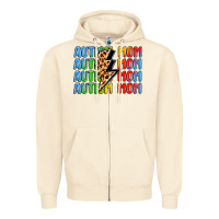 Sandshell autism mom lightning bolt Zipper Hoodie - LillyAllenDesigns