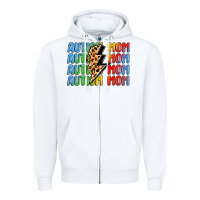 White autism mom lightning bolt Zipper Hoodie - LillyAllenDesigns