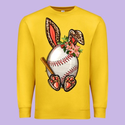 Baseball Easter Bunny Premium Sweatshirt Designed By Nancycooperartshop