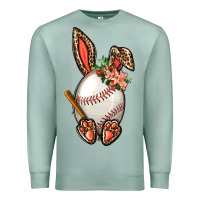 Seafoam Baseball Easter Bunny Premium Sweatshirt - NancyCooperArtShop