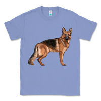 Colony Blue German Shepherd Dog Illustrations Classic Tee - LillyAllenDesigns