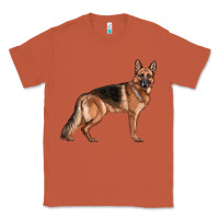 Copper German Shepherd Dog Illustrations Classic Tee - LillyAllenDesigns