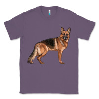 Lavender German Shepherd Dog Illustrations Classic Tee - LillyAllenDesigns