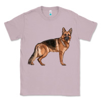 Lilac German Shepherd Dog Illustrations Classic Tee - LillyAllenDesigns