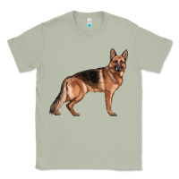 Matcha German Shepherd Dog Illustrations Classic Tee - LillyAllenDesigns
