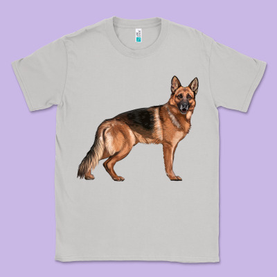German Shepherd Dog Illustrations Classic Tee Designed By Lillyallendesigns