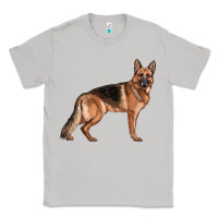 Moon Dust German Shepherd Dog Illustrations Classic Tee - LillyAllenDesigns