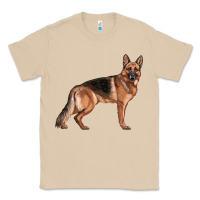 Mushroom German Shepherd Dog Illustrations Classic Tee - LillyAllenDesigns