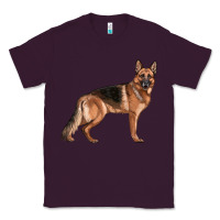 Plum German Shepherd Dog Illustrations Classic Tee - LillyAllenDesigns