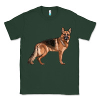 Sports Green German Shepherd Dog Illustrations Classic Tee - LillyAllenDesigns