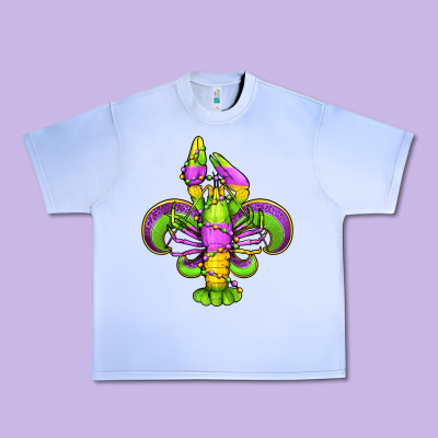 Mardi Gras Crawfish Fleur De Lis Urban Heavy Tee Designed By Jasminsmagicworld