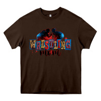 Chocolate Brown wrestling mom Heavy Core Tee - Zillion Design Studio