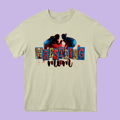 Wrestling Mom Heavy Core Tee Designed By Zillion Design Studio