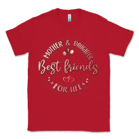 Red mother and daughter best friends for life Classic Tee - MaliasSmallBusiness